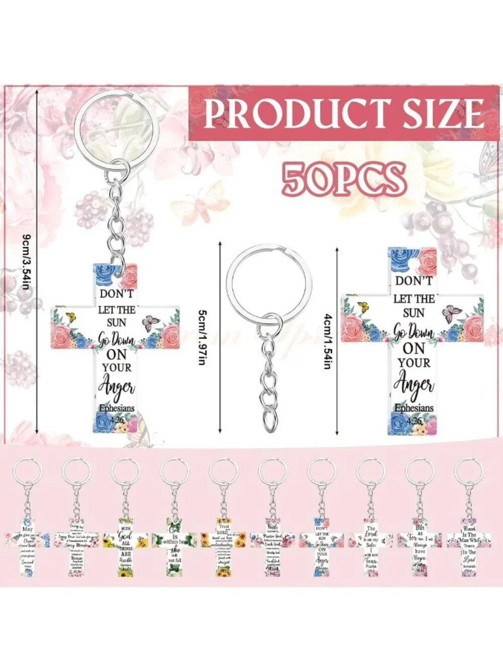 Mini Bible Verse Keychain Gifts - Inspirational Religious Accessories in Bulk